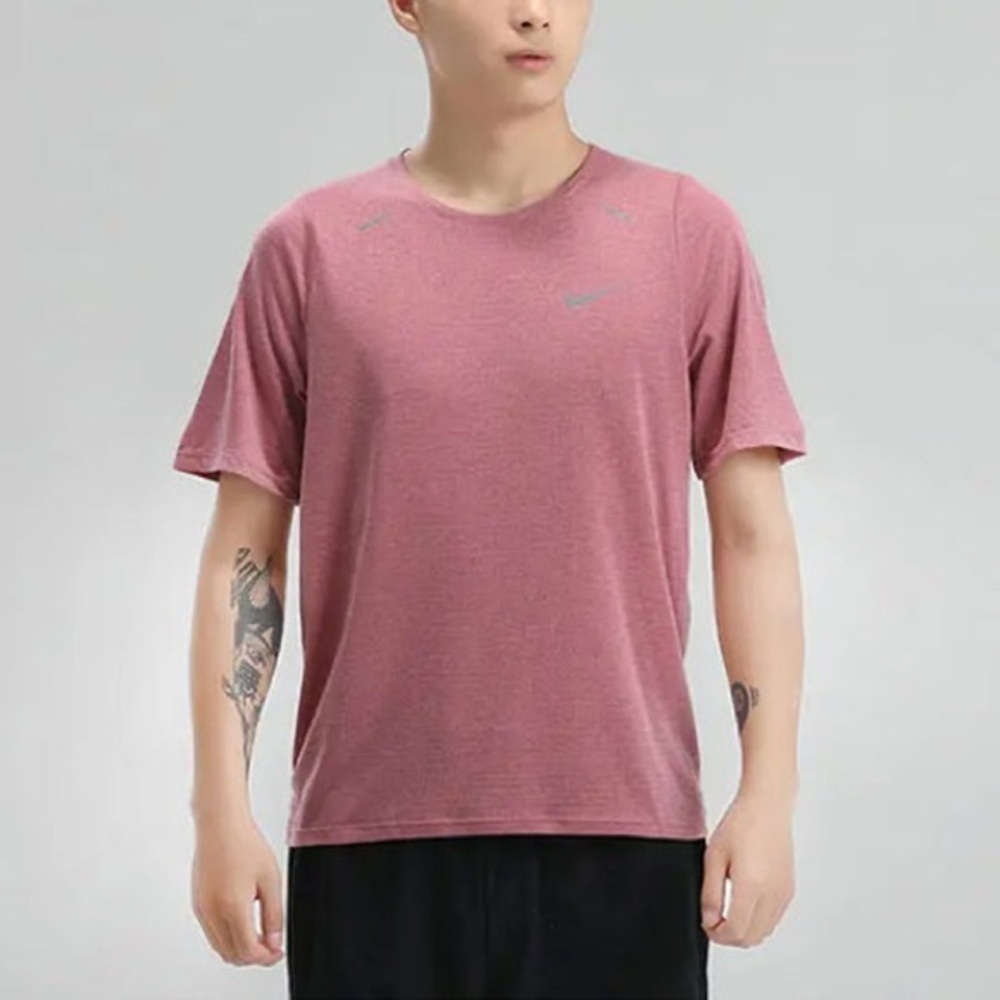 Nike Dri-FIT UV Miler Men’s Short-Sleeve Running Shirt 'Pink' DD1535-614